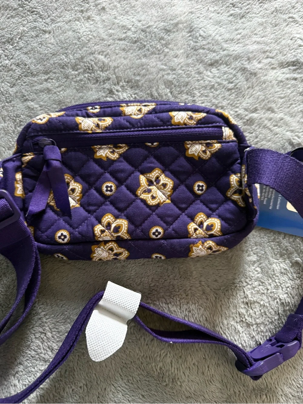 Vera Bradley Purple Quilted Baltimore Ravens Crossbody Purse